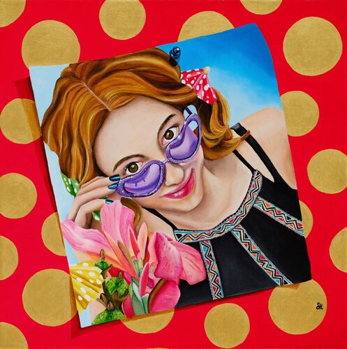 Pin-Up Girl de Saskia Huitema, Pintura a la venta en Singulart