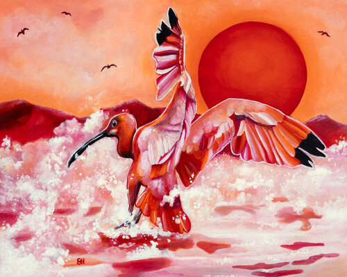 The Scarlet One de Saskia Huitema, Pintura a la venta en Singulart