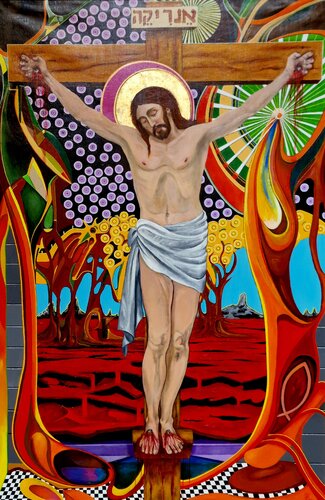 Crucifixión di Enrique Barneda valls, Pittura in vendita su Singulart