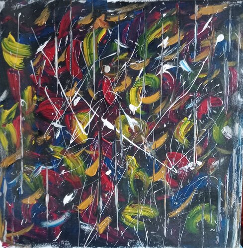 Il ballo con la morte: l' oro che emerge dal piombo by Charles Minelli, Painting for Sale on Singulart