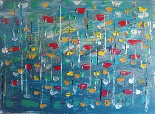 Italia: " Anima aurea, cuore verde" La fioritura senza confine by Charles Minelli, Painting for Sale on Singulart