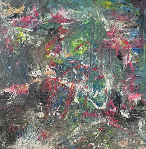 "Neon Overgrowth" van Krzysztof Kicel, Schilderij te koop op Singulart