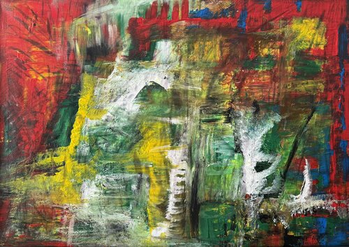 Primal Faces no.2 von Krzysztof Kicel, Malerei kaufen auf Singulart