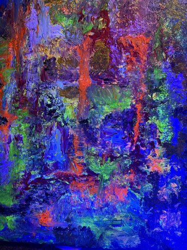 Land of happiness by Krzysztof Kicel, Painting for Sale on Singulart