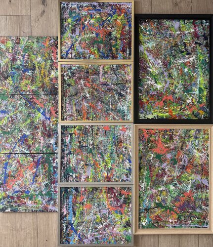Alice in Wonderland no.5 set 9-pieces van Krzysztof Kicel, Schilderij te koop op Singulart
