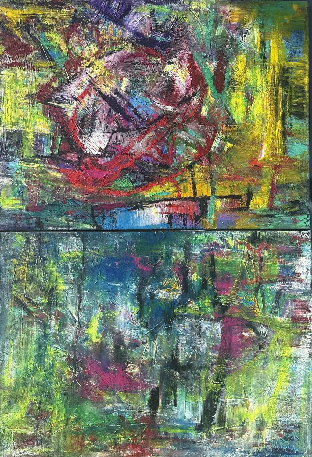 Fluorescent Dialogue (Diptych) Krzysztof Kicel