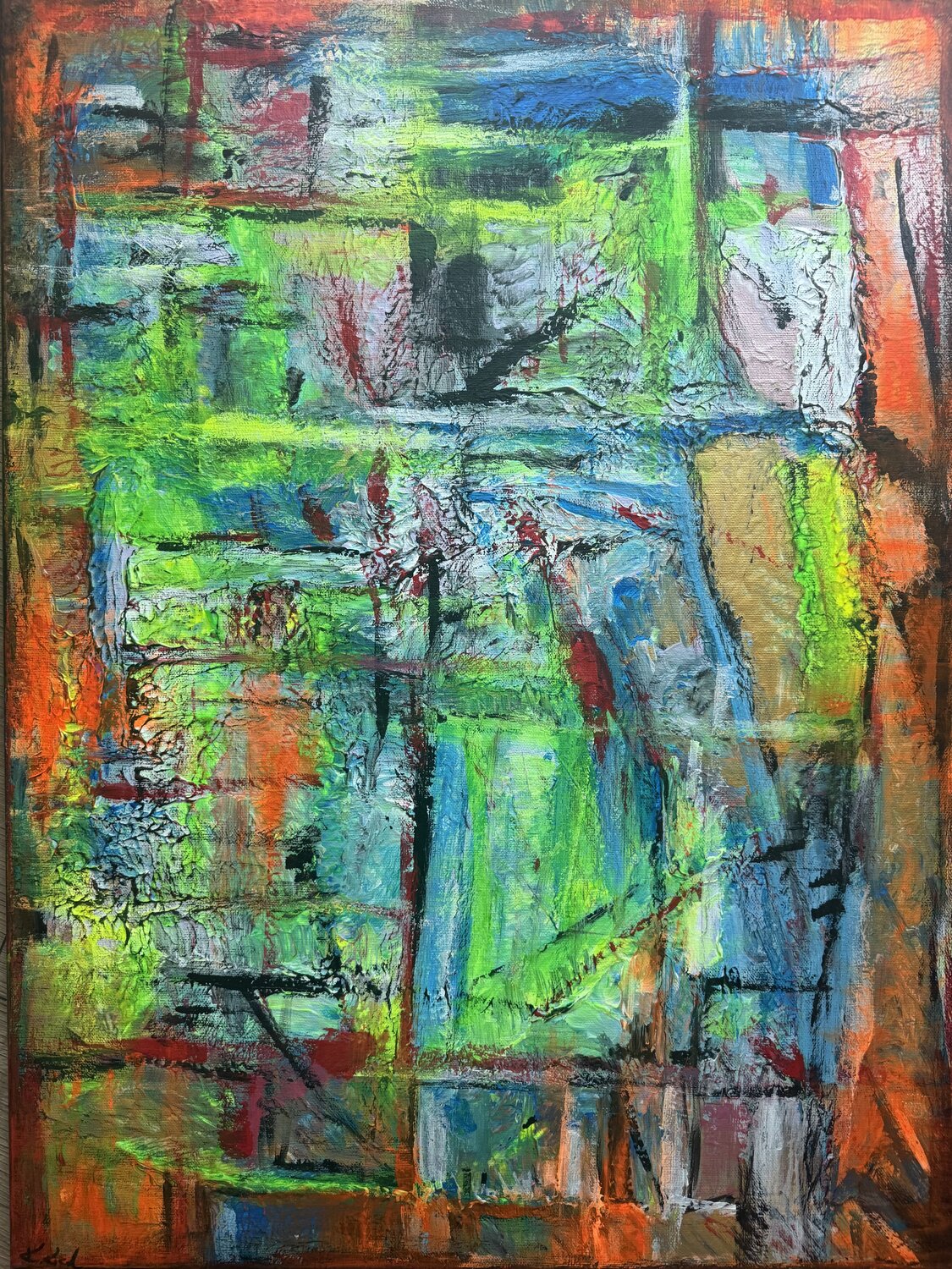 Urban Structure I Krzysztof Kicel Origineel schilderij te koop