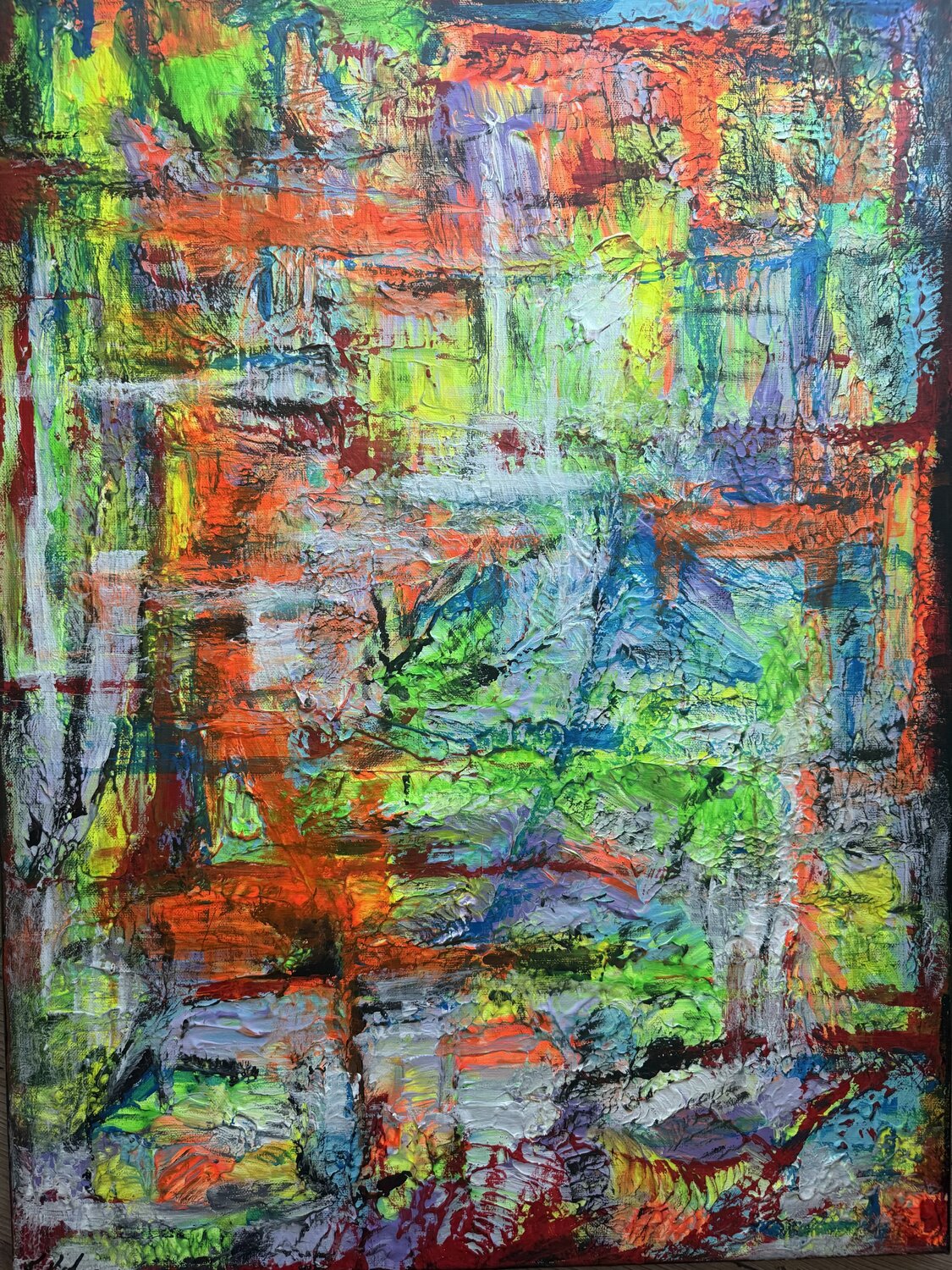 Urban Structure II Krzysztof Kicel Origineel schilderij te koop