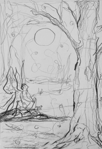 ✨🧚🏻Feen und fabelhafte Wesen im magischen Park Ledebur🪄✨🌳💫🌞🌾🌲 von HelenaMaria Christina ellefee Sternstaub, Zeichnungen kaufen auf Singulart