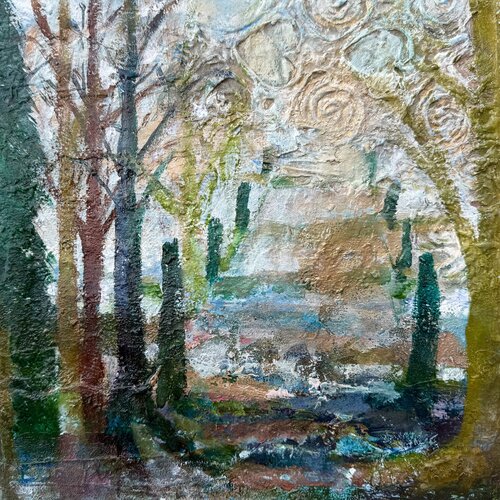 💫✨ ✨🌲✨🌳✨Allee Einfahrt in den mystischen Park Ledebur✨🤍💙💫✨🌳🌲🌲🌳2026✨✨✨🤍Variante //✨✨🤍🌲✨🧚🏻 🌲💫✨🧚🏻🌾🌞🌲🌳 by HelenaMaria Christina ellefee Sternstaub, Painting for Sale on Singulart