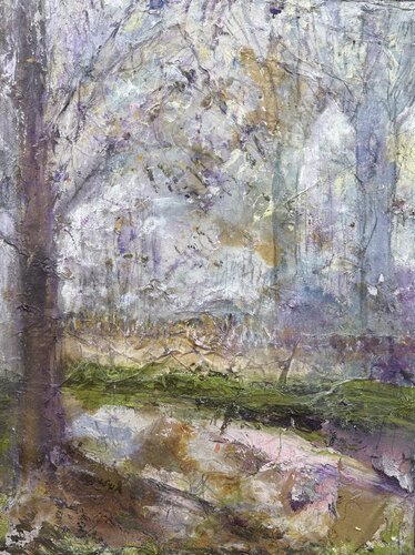 💫✨Mystischer Morgen im Park Ledebur🌲💫✨🧚🏻🌾🌞🌲🌳 von HelenaMaria Christina ellefee Sternstaub, Malerei kaufen auf Singulart
