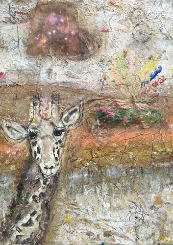 ✨🤍🧚🏻Magische Krafttiere💫✨🧚🏻 van HelenaMaria Christina ellefee Sternstaub, Schilderij te koop op Singulart