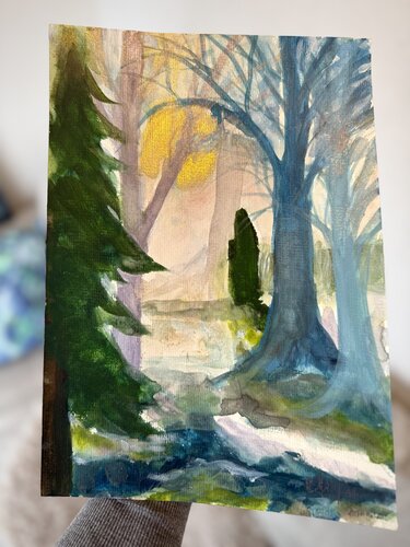 Die Sanftheit der Farben ,früh am Morgen in der Au🧚🏻💫🌊2026✨🧚🏻🧚🏻🧚🏻🤍🌞✨✨✨ von HelenaMaria Christina ellefee Sternstaub, Zeichnungen kaufen auf Singulart