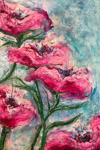 Dancing Flowers di Jillian Brunette, Pittura in vendita su Singulart