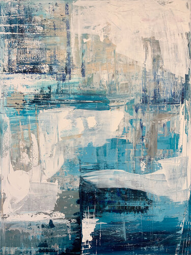 Azul Abstract van Jillian Brunette, Schilderij te koop op Singulart