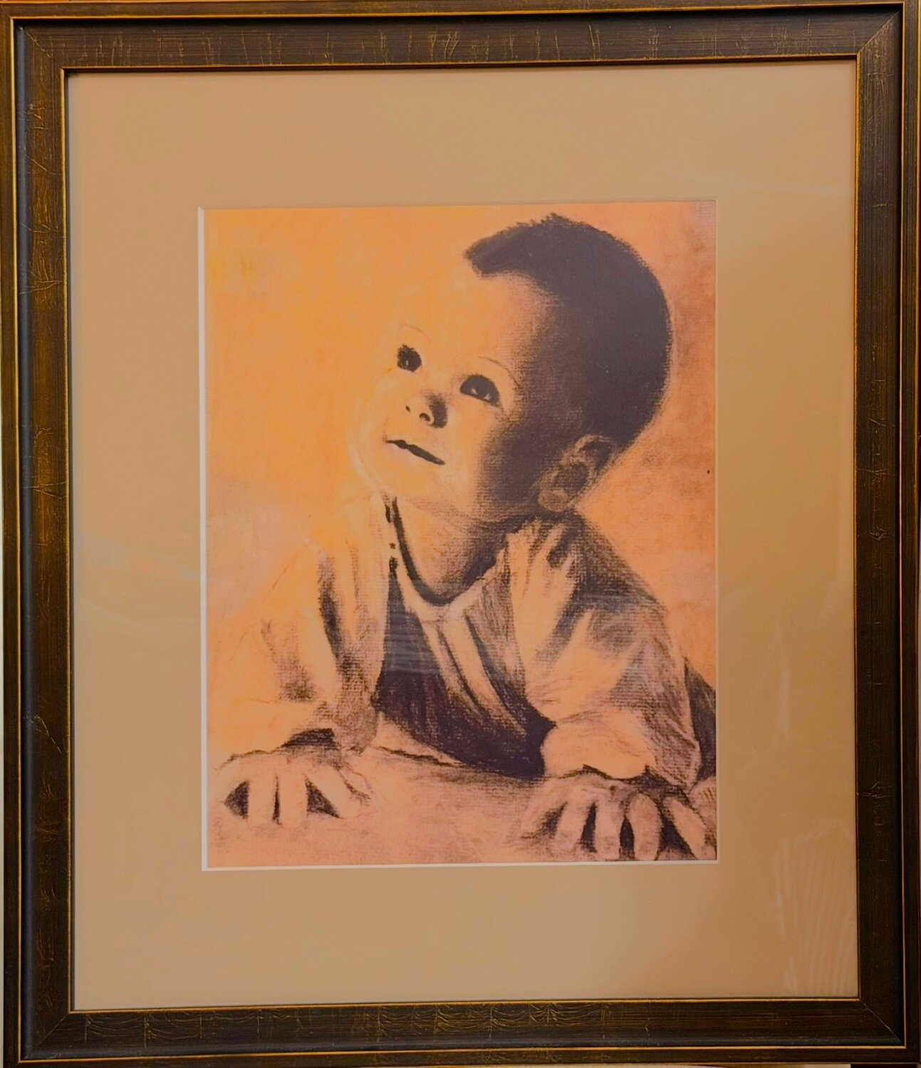 Peace in Portrait of Baby Mary Abushar Druck zu verkaufen