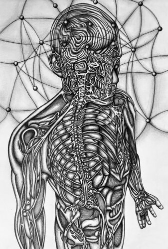 Arriving from the Dwelling Below the Earth van Heather Ford, Tekening te koop op Singulart