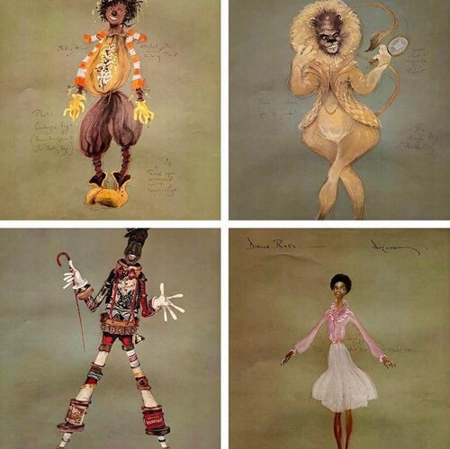The Wiz Film Costume Designs 7 Prints Diana Ross, Michael Jackson. Richard Pryor by Tony Walton, Print for Sale on Singulart