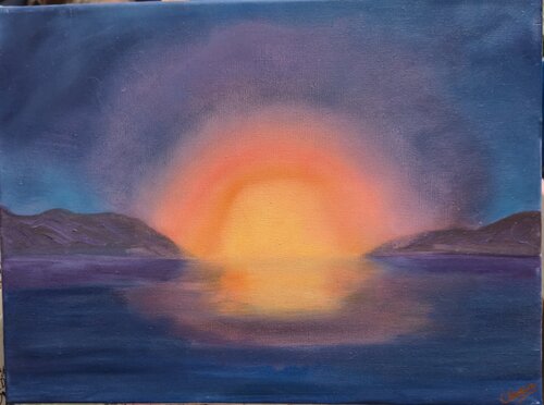 The Sun Behind the Hill von Chantelle Stean, Malerei kaufen auf Singulart