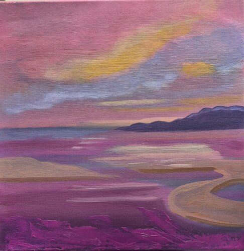 Magenta Dusk van Chantelle Stean, Schilderij te koop op Singulart