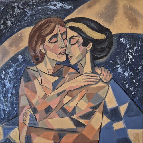 The Gilded Embrace by Chantelle Stean, Painting for Sale on Singulart