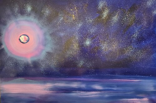 Celestial Ignition by Chantelle Stean, Painting for Sale on Singulart