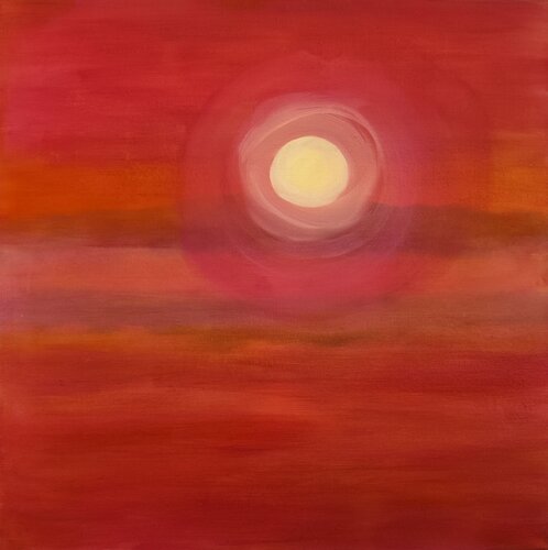 Crimson Halo par Chantelle Stean, Peinture en vente sur Singulart