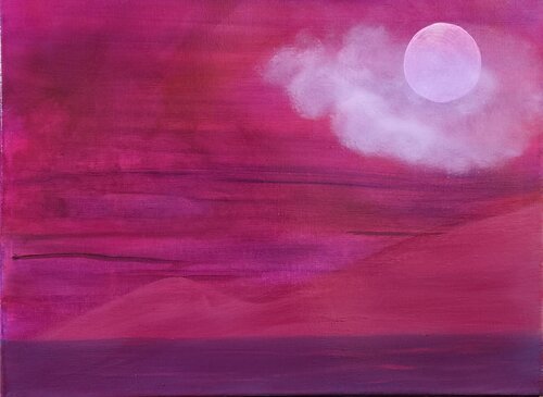 Lunar Envelope par Chantelle Stean, Peinture en vente sur Singulart