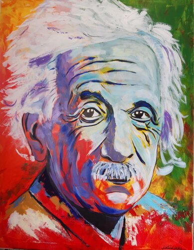Albert Einstein von Patrick Liotard lopez, Malerei kaufen auf Singulart