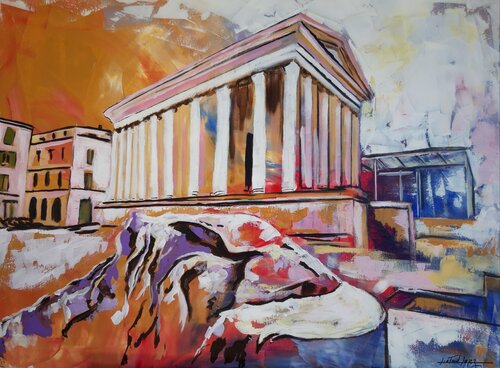 Maison carré de Patrick Liotard lopez, Pintura a la venta en Singulart