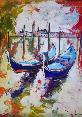 Reflets de venise von Patrick Liotard lopez, Malerei kaufen auf Singulart