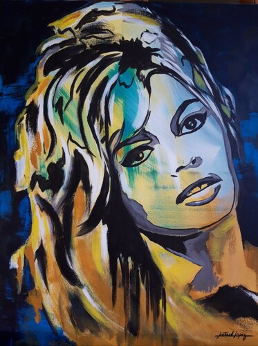 Brigitte Bardot van Patrick Liotard lopez, Schilderij te koop op Singulart