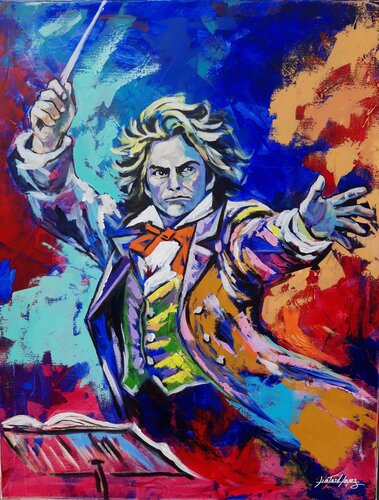 Beethoven van Patrick Liotard lopez, Schilderij te koop op Singulart