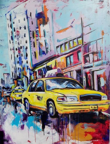 Taxi New York di Patrick Liotard lopez, Pittura in vendita su Singulart