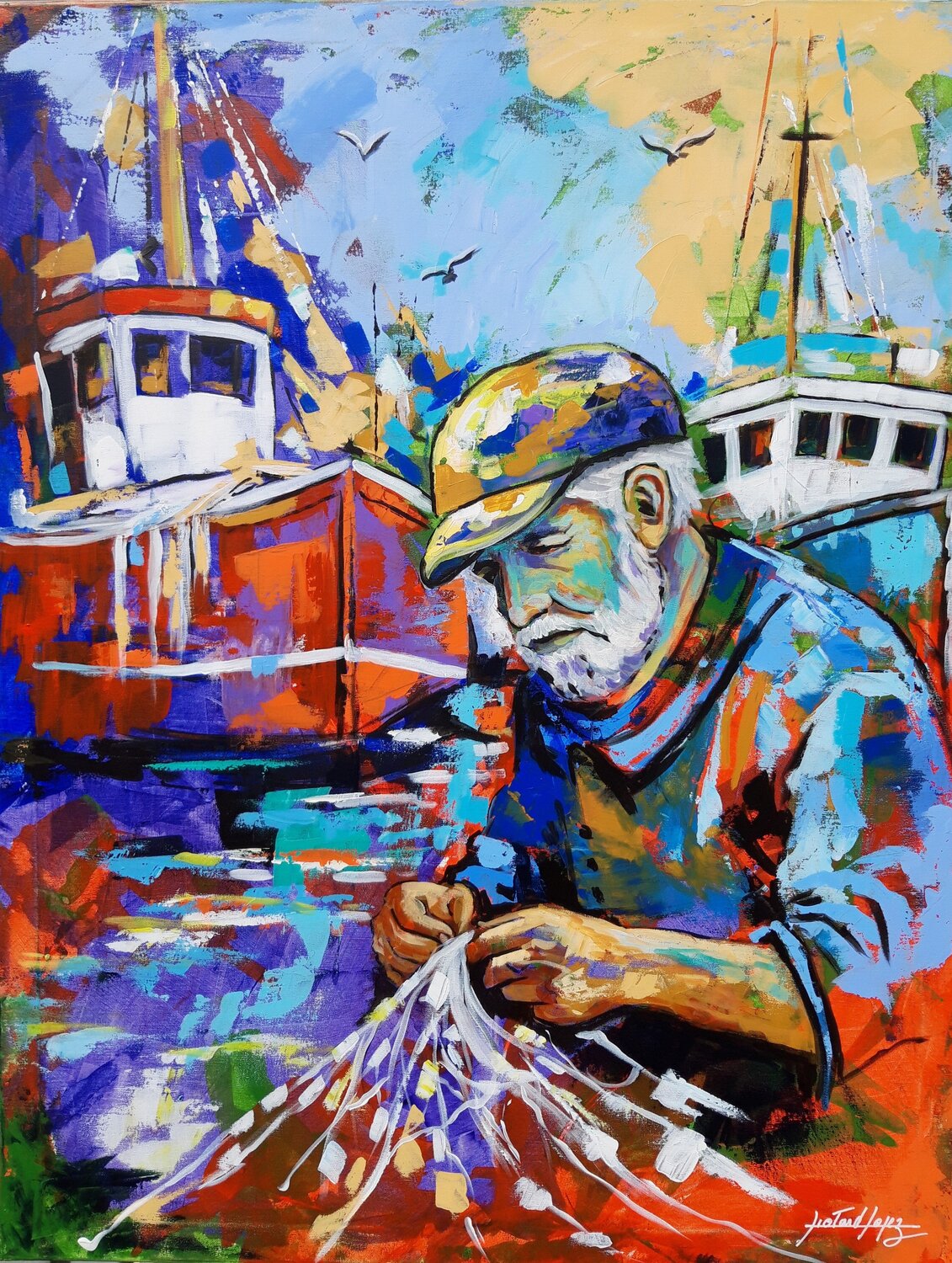 Marin au port Patrick Liotard lopez