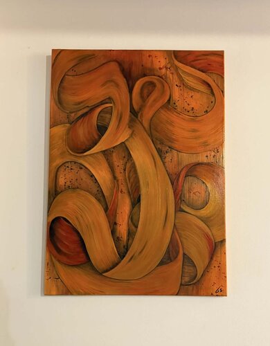 Orange continium van SUZY PAYSAN, Schilderij te koop op Singulart