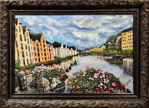 Alesund, Norway di Banning Lary, Pittura in vendita su Singulart