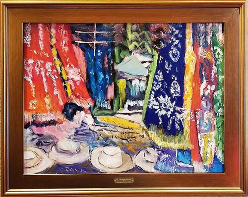 St. Thomas Market di Banning Lary, Pittura in vendita su Singulart