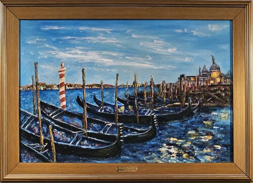 Venice Gondolas di Banning Lary, Pittura in vendita su Singulart
