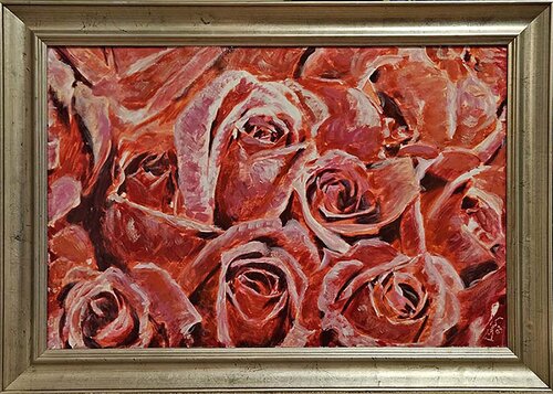 Red Roses de Banning Lary, Pintura a la venta en Singulart