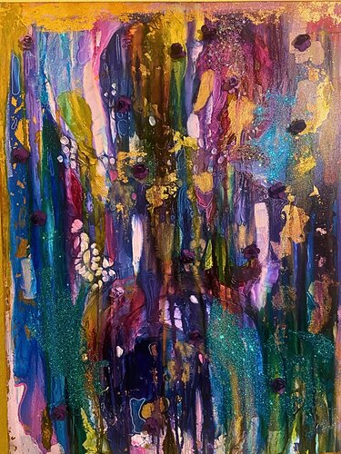 Flowers In The Realm of Things de Candace Marquette, Pintura a la venta en Singulart