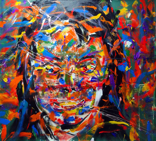 God Speaks with Michael Jackson by Brett Ashby, Painting for Sale on Singulart