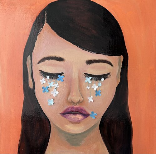 Dark hair par micka., Peinture en vente sur Singulart