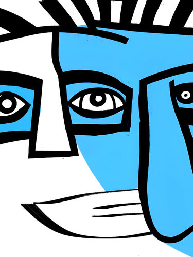 Blue Lovers (unique 1/1 edition) di Bonobo Stone, Digitale in vendita su Singulart