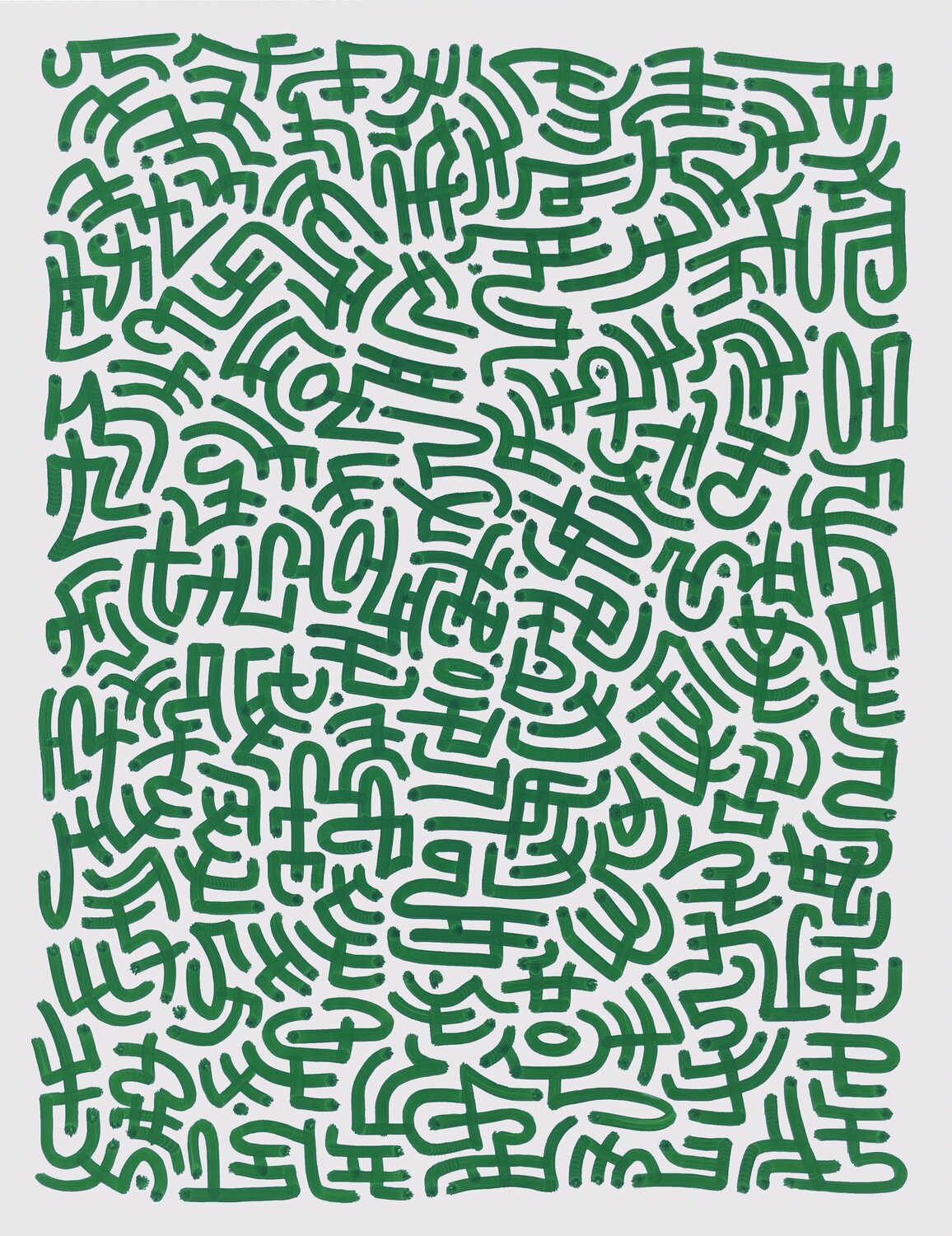 Abstract Green Script Pāku Peither