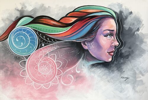 Mandala van Tamas Vamosi, Schilderij te koop op Singulart