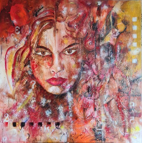 ISABEL desert rose von cyril CICHY, Malerei kaufen auf Singulart