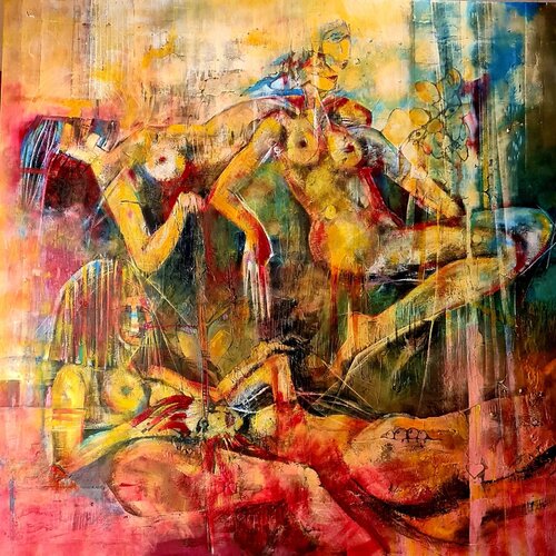 FOUR LAID ROUNDS von cyril CICHY, Malerei kaufen auf Singulart