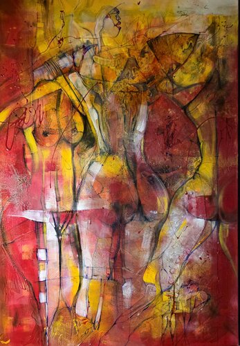 BURNING OBSESSION - Whenn Emotion Turns Into Fire von cyril CICHY, Malerei kaufen auf Singulart