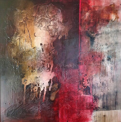 RED FAULT LINE von cyril CICHY, Malerei kaufen auf Singulart